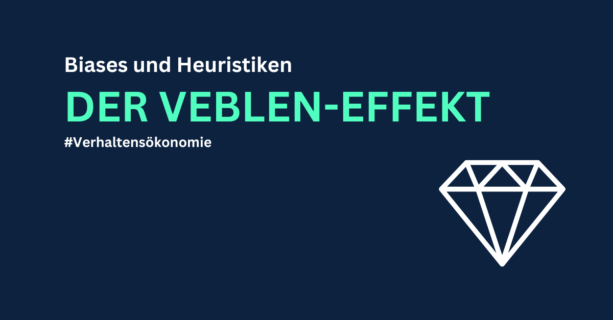 Titelbild Der Veblen Effekt mit einem Diamant Icon.